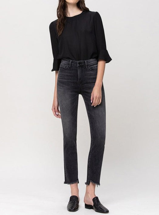 Black Frey Hem Jean