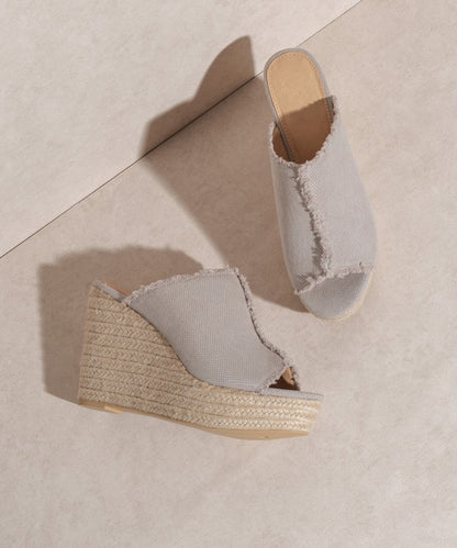 Bliss Distressed Linen Wedge