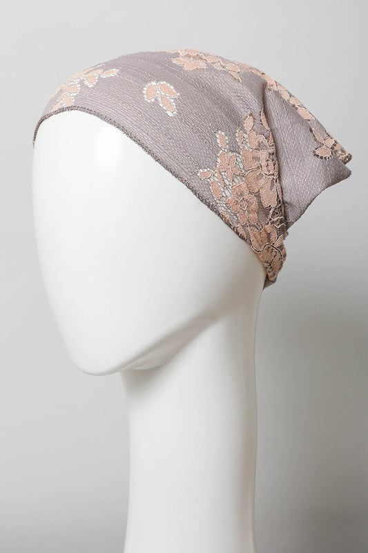 Floral Lace Headscarf