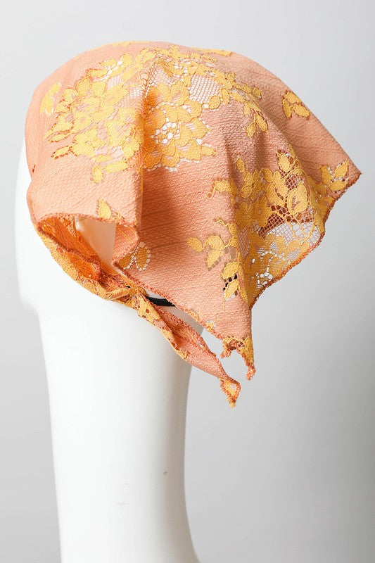 Floral Lace Headscarf