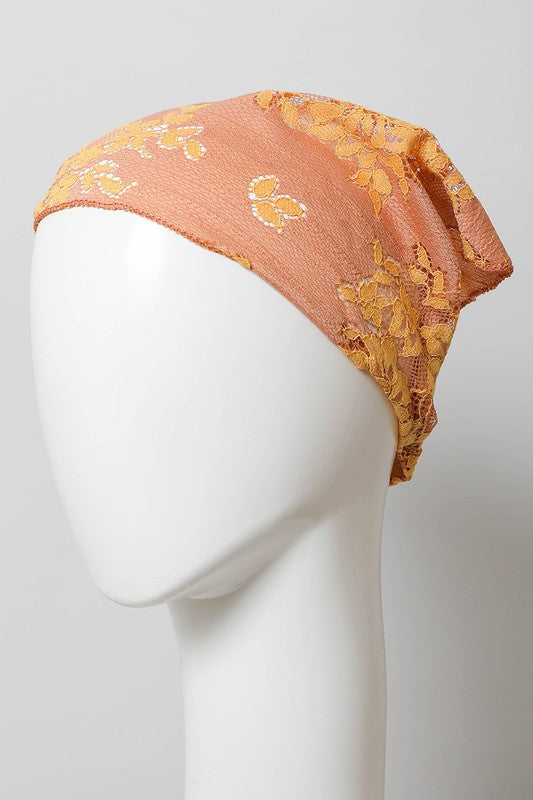 Floral Lace Headscarf