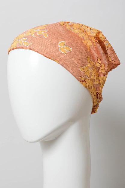 Floral Lace Headscarf