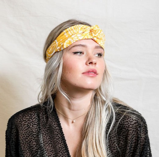 Bright Paisley Print Boho Headwrap