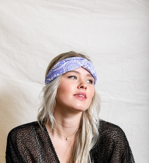 Bright Paisley Print Boho Headwrap