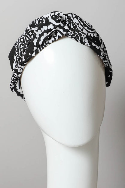 Bright Paisley Print Boho Headwrap