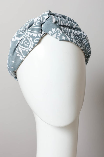 Bright Paisley Print Boho Headwrap