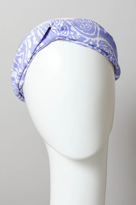 Bright Paisley Print Boho Headwrap