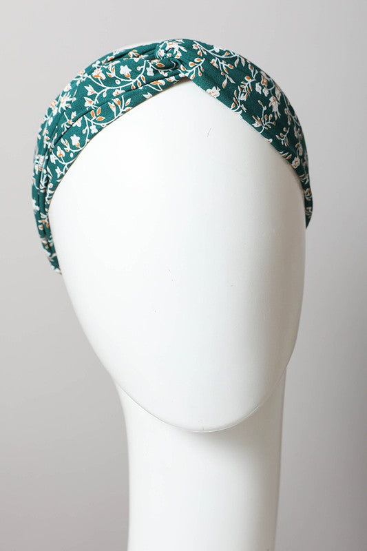 Floral Trailing Vine Twist Headwrap