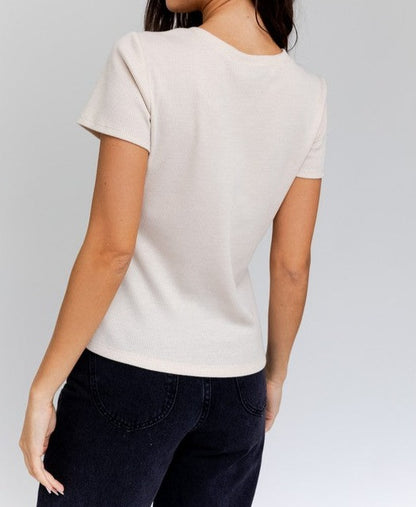 Short Sleeve Asymmetrical Top