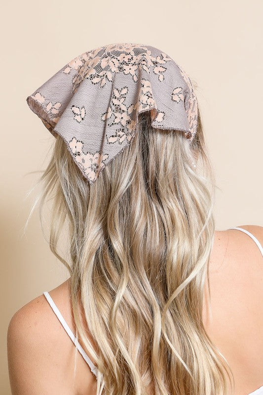 Floral Lace Headscarf