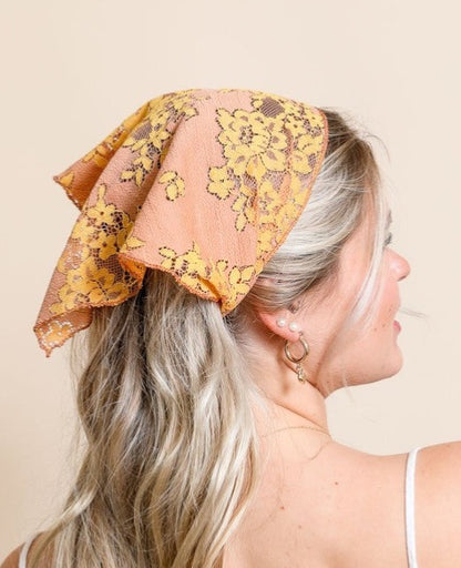 Floral Lace Headscarf