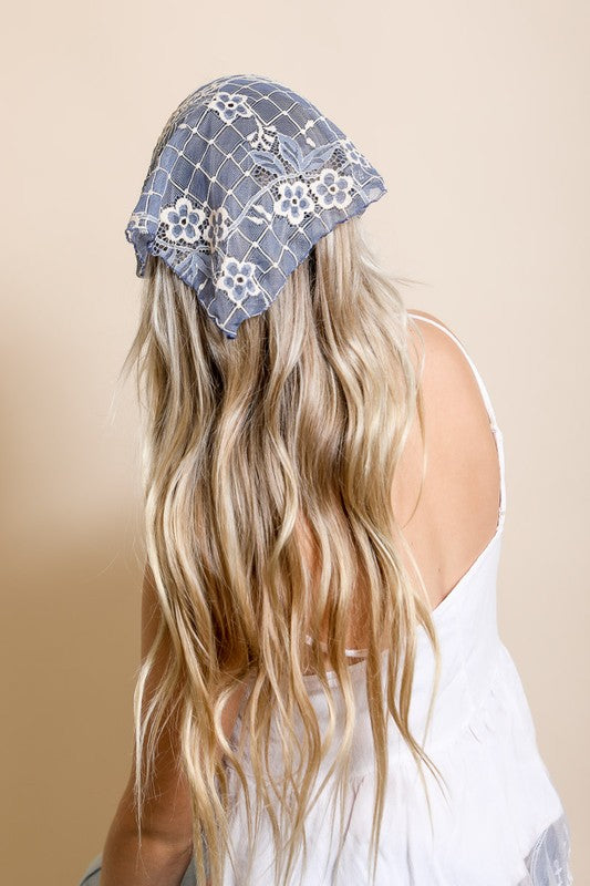 Floral Lace Headscarf