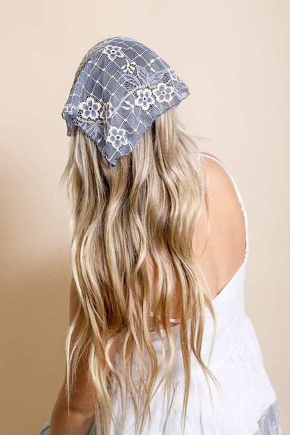 Floral Lace Headscarf