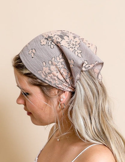 Floral Lace Headscarf