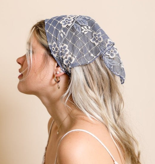 Floral Lace Headscarf