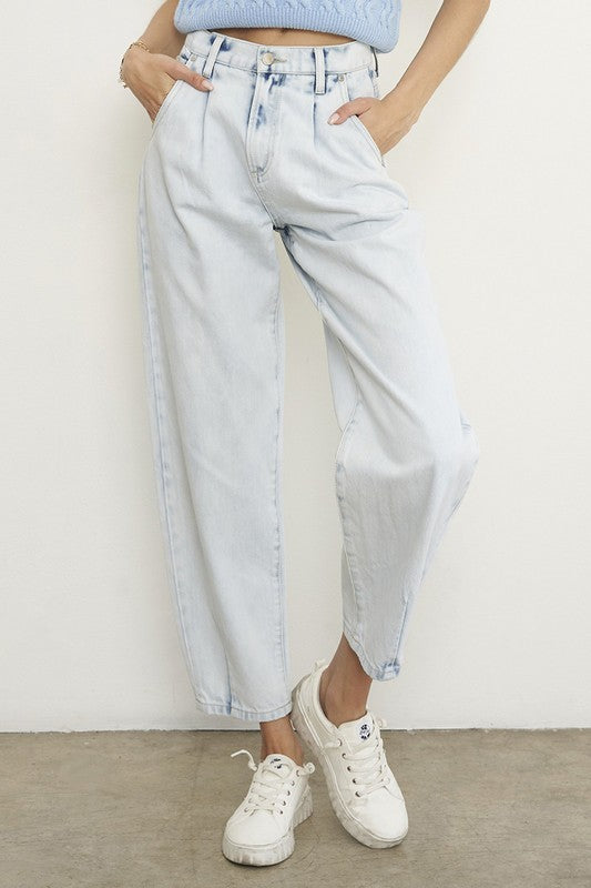 High Rise Balloon Slouch Jeans