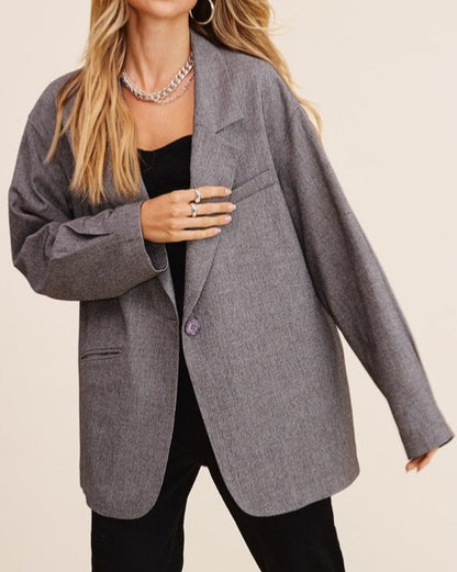 Oversized Solid Blazer