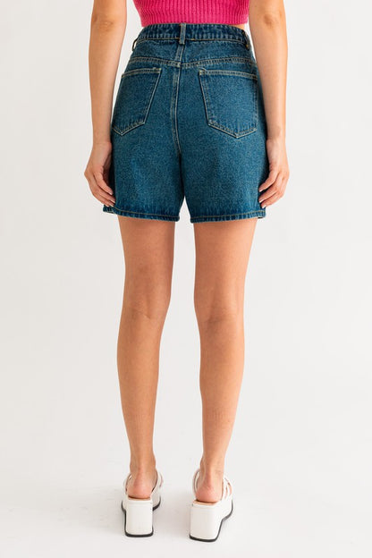 Mid Length Denim Short