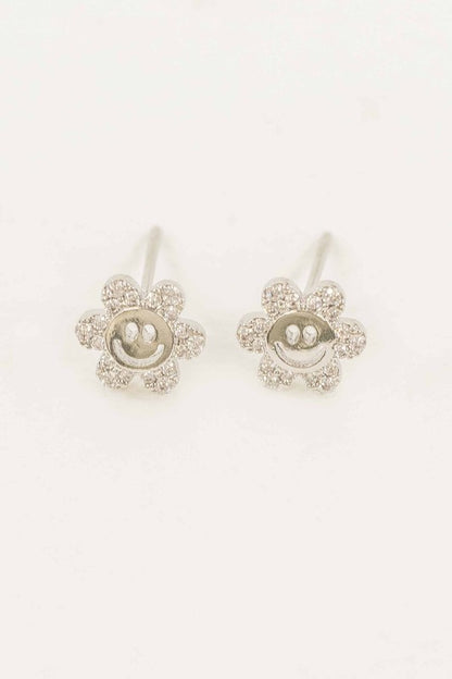 Mini Smiley Flower Stud Earrings