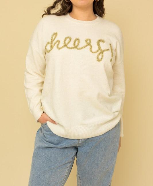 Beautifully Sized Cheers Pullover Sweater