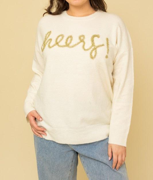 Beautifully Sized Cheers Pullover Sweater