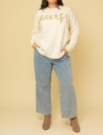 Beautifully Sized Cheers Pullover Sweater