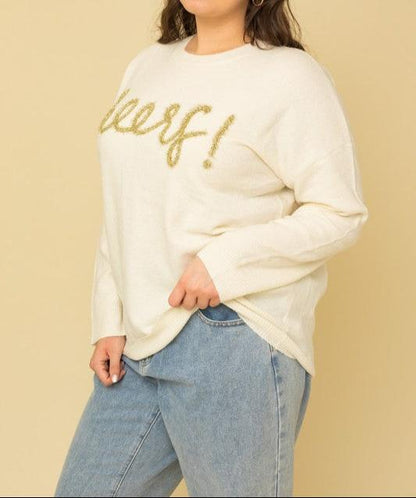 Beautifully Sized Cheers Pullover Sweater