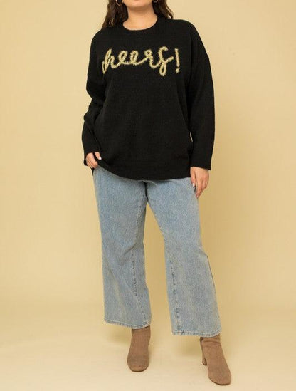 Beautifully Sized Cheers Pullover Sweater