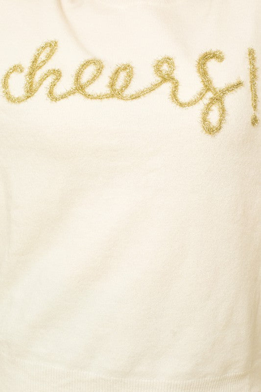 Beautifully Sized Cheers Pullover Sweater