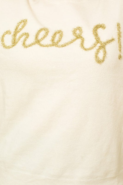 Beautifully Sized Cheers Pullover Sweater