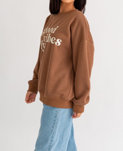 Good Vibes Oversized Sweatshirt