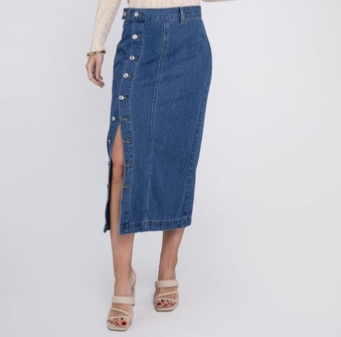 Midi Denim Skirt