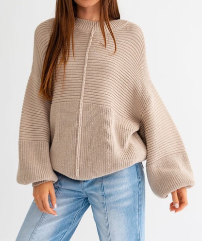 Ribbed Knitted Sweater