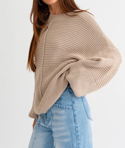 Ribbed Knitted Sweater