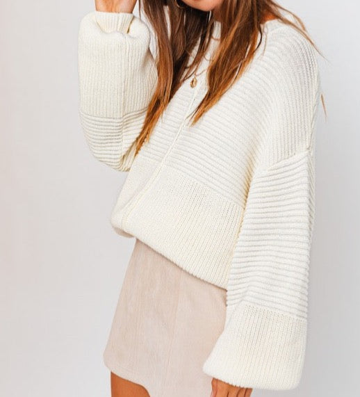 Ribbed Knitted Sweater