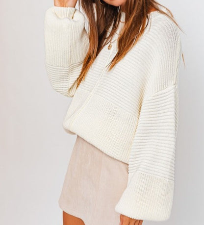 Ribbed Knitted Sweater