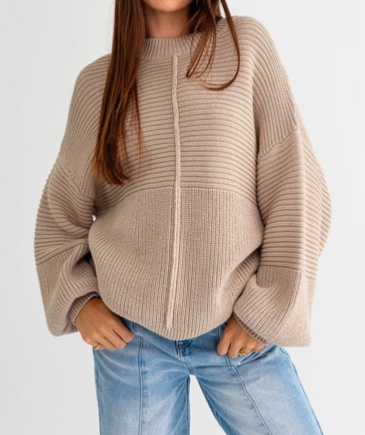 Ribbed Knitted Sweater