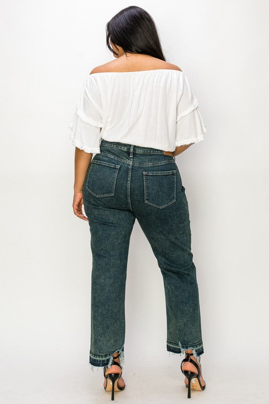 Beautifully Sized High Rise Stretch Straight Jeans