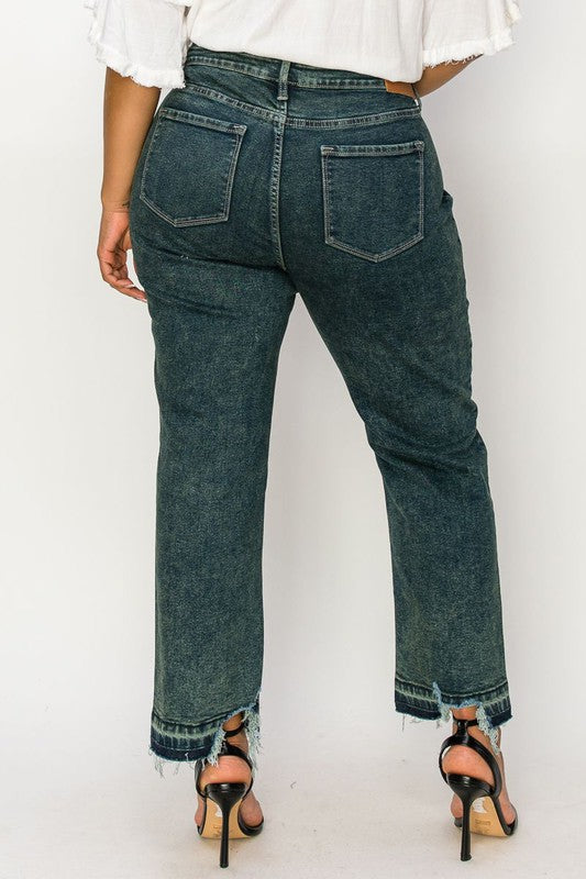 Beautifully Sized High Rise Stretch Straight Jeans