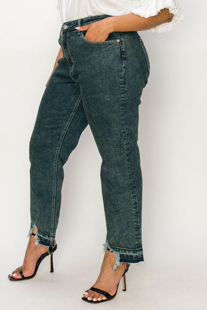 Beautifully Sized High Rise Stretch Straight Jeans