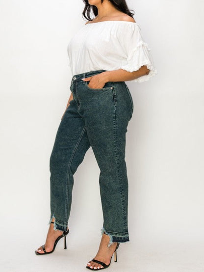 Beautifully Sized High Rise Stretch Straight Jeans