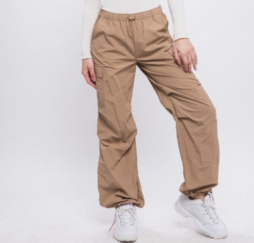 Loose Fit Parachute Cargo Pants