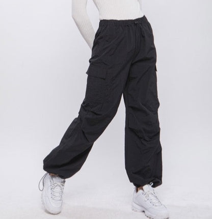 Loose Fit Parachute Cargo Pants