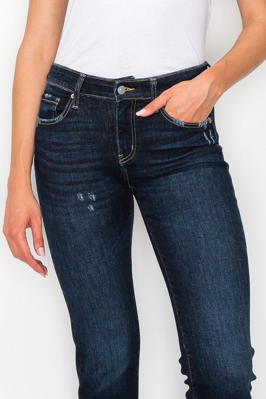 High Rise Skinny Straight Jeans