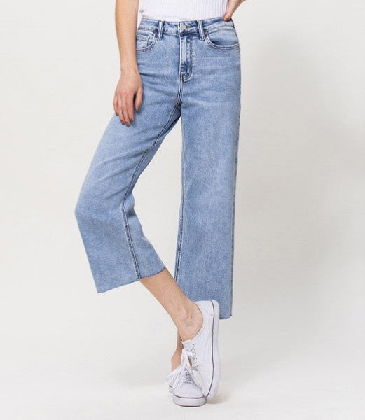 Super High Rise Crop Wide Leg Jeans