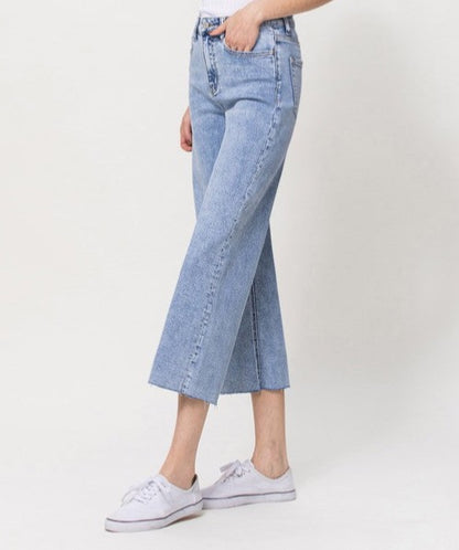 Super High Rise Crop Wide Leg Jeans