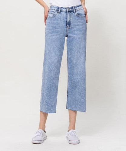 Super High Rise Crop Wide Leg Jeans