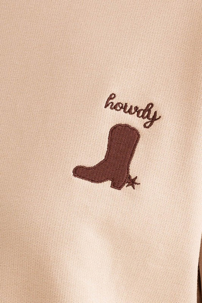 "Howdy" Embroidered Sweatshirt