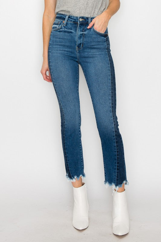 High Rise Slim Straight Jeans