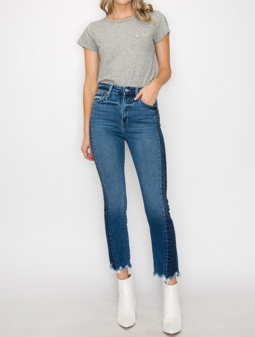 High Rise Slim Straight Jeans